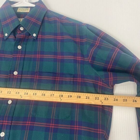 L.L Bean Button Down Shirt Mens SZ 16-33 Striped Long Sleeve Cotton Made in USA - Picture 3 of 11